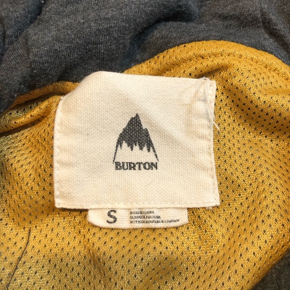 Burton Full Zip Hoodie Men’s Small Grey & Gold - Picture 5 of 13